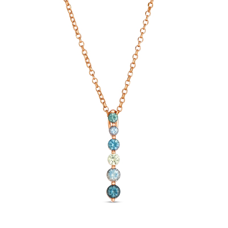 Le Vian® Montana Sapphire Ombré™ Necklace in 14K Strawberry Gold® - 19"