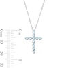 Thumbnail Image 3 of Aquamarine Cross Pendant in Sterling Silver