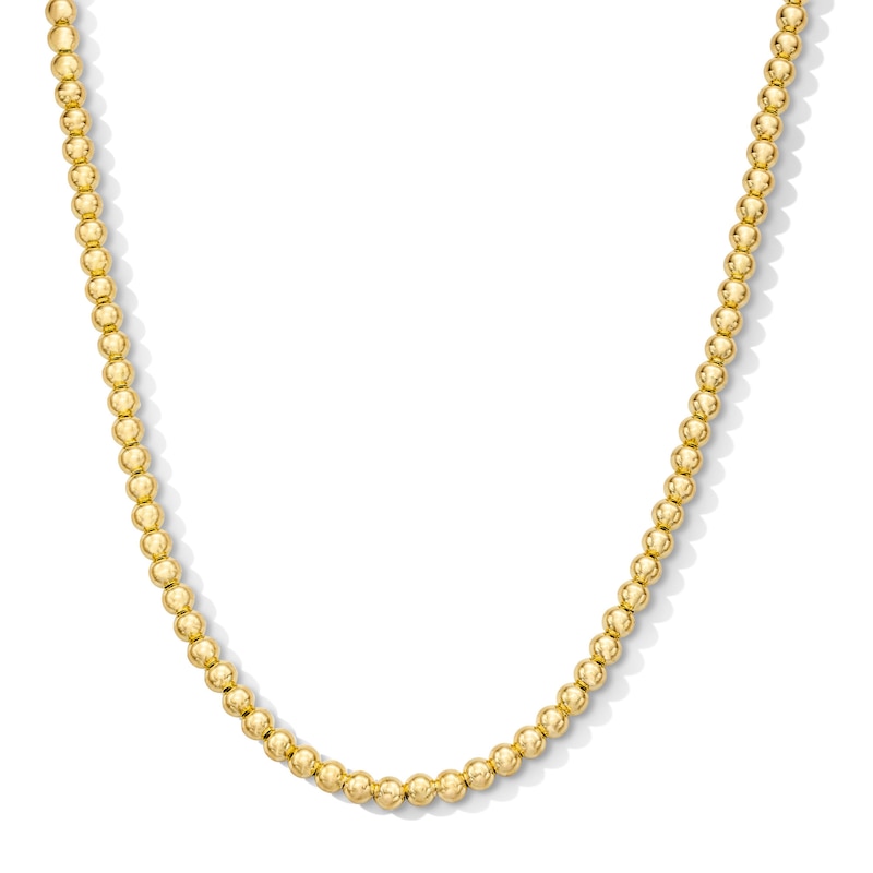Bead Chain Necklace in Sterling Silver with 18K Gold Vermeil - 18"