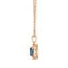 Thumbnail Image 2 of Le Vian® Oval Deep Sea Blue Topaz™ and 0.12 CT. T.W. Diamond Pendant in 14K Strawberry Gold® - 19”
