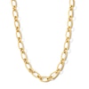Thumbnail Image 1 of 9.5mm Oval Link Necklace in Sterling Silver with 18K Gold Vermeil - 18.5"