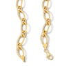 Thumbnail Image 3 of 9.5mm Oval Link Necklace in Sterling Silver with 18K Gold Vermeil - 18.5"