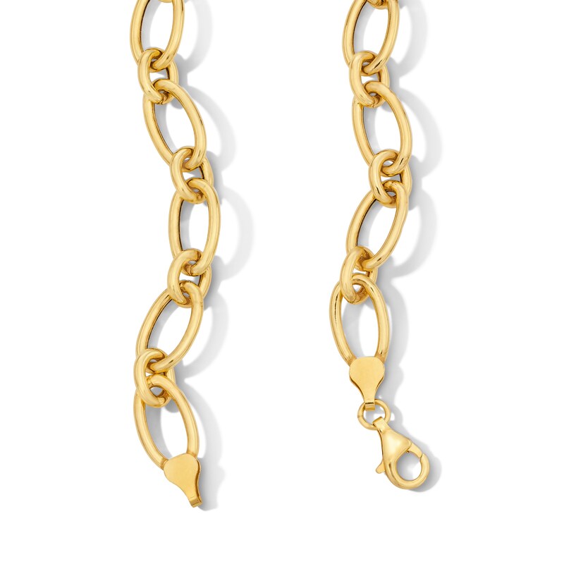 9.5mm Oval Link Necklace in Sterling Silver with 18K Gold Vermeil - 18.5"
