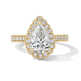 Neil Lane Artistry 2.80 CT. T.W. Pear-Shaped Certified Lab-Grown Diamond Frame Engagement Ring in 14K Gold (F/VS2)