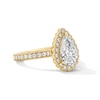 Thumbnail Image 4 of Neil Lane Artistry 2.80 CT. T.W. Pear-Shaped Certified Lab-Grown Diamond Frame Engagement Ring in 14K Gold (F/VS2)