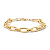 Thumbnail Image 1 of 9.5mm Oval Link Bracelet in Sterling Silver with 18K Gold Vermeil - 7.5"