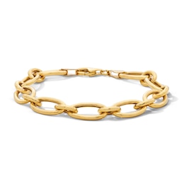 9.5mm Oval Link Bracelet in Sterling Silver with 18K Gold Vermeil - 7.5"