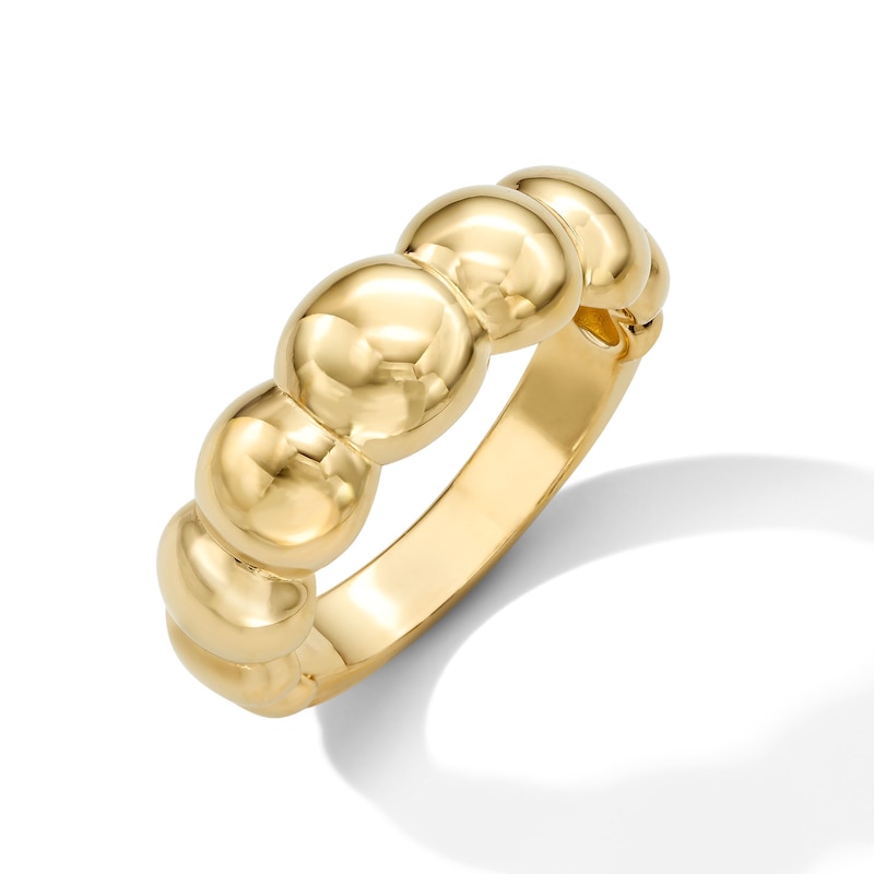 Puff Beaded Ring in Sterling Silver with 18K Gold Vermeil