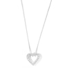 Thumbnail Image 1 of 0.50 CT. T.W. Certified Lab-Grown Diamond Heart Outline Necklace in Sterling Silver (F/VS2)