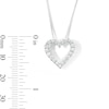 Thumbnail Image 2 of 0.50 CT. T.W. Certified Lab-Grown Diamond Heart Outline Necklace in Sterling Silver (F/VS2)