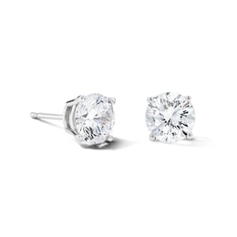 1.50 CT. T.W. Certified Lab-Grown Diamond Solitaire Stud Earrings in 10K White Gold (F/SI2)