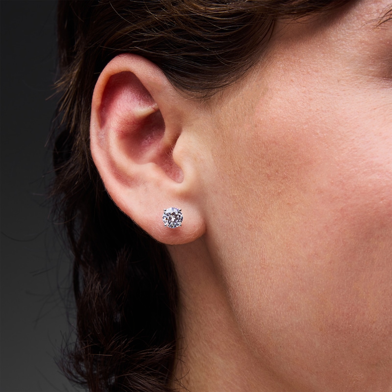 1.50 CT. T.W. Certified Lab-Grown Diamond Solitaire Stud Earrings in 10K Gold (F/SI2