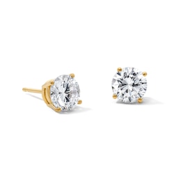 1.50 CT. T.W. Certified Lab-Grown Diamond Solitaire Stud Earrings in 10K Gold (F/SI2)