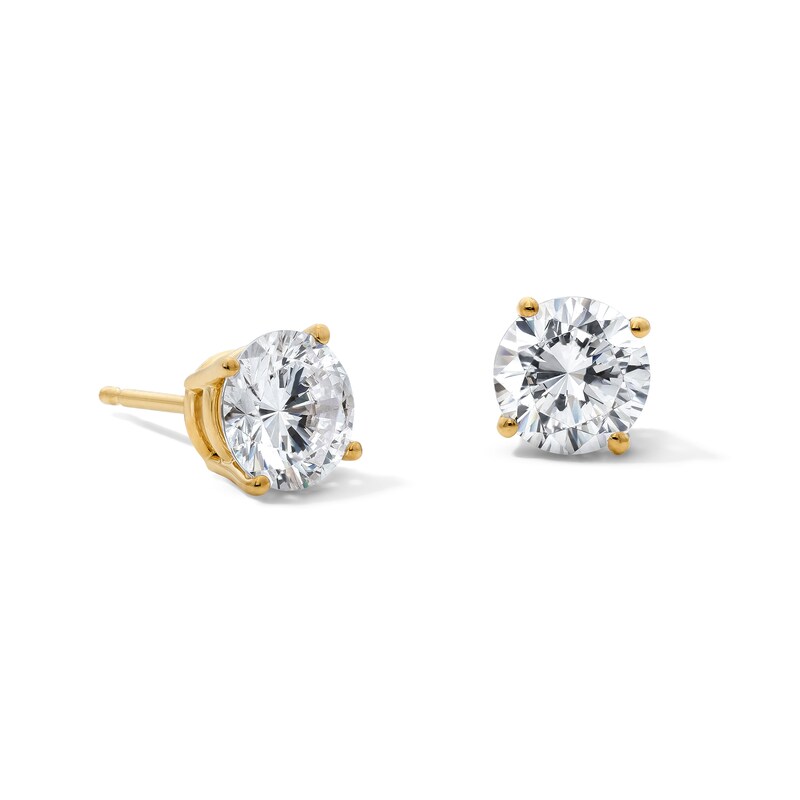 Main Image 1 of 1.50 CT. T.W. Certified Lab-Grown Diamond Solitaire Stud Earrings in 10K Gold (F/SI2)