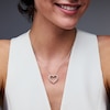 Thumbnail Image 2 of 1.00 CT. T.W. Certified Lab-Grown Diamond Heart Necklace in Sterling Silver (F/VS2)