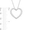 Thumbnail Image 3 of 1.00 CT. T.W. Certified Lab-Grown Diamond Heart Necklace in Sterling Silver (F/VS2)