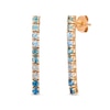 Thumbnail Image 1 of Le Vian® Montana Sapphire Ombré™ Vertical Drop Earrings in 14K Strawberry Gold®