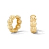 Thumbnail Image 1 of Puff Beaded Huggie Hoop Earrings in Sterling Silver with 18K Gold Vermeil