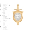 Thumbnail Image 3 of Lion Shield and Sword Necklace Charm in Solid 14K Two-Tone Gold