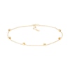 Thumbnail Image 1 of Beaded Chain Anklet in 10K Gold - 10"