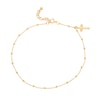 Thumbnail Image 3 of Cross Beaded Chain Anklet in 14K Gold - 10"