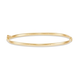 3.0mm Bangle Bracelet in Hollow 14K Gold