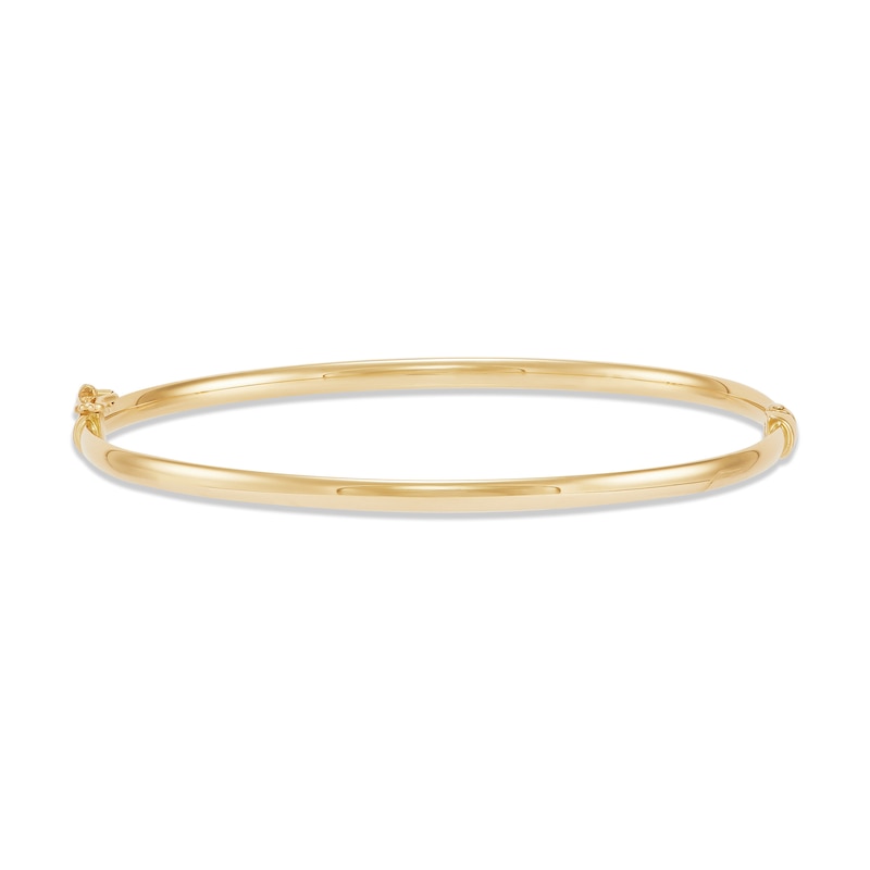 3.0mm Bangle Bracelet in Hollow 14K Gold
