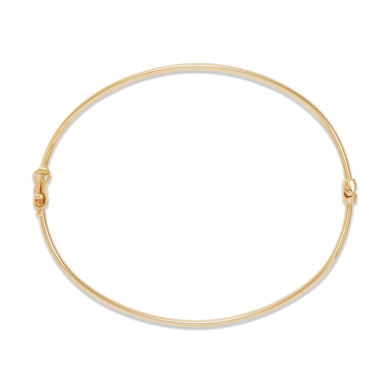 3.0mm Bangle Bracelet in Hollow 14K Gold