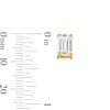 Thumbnail Image 3 of Emerald-Cut White Lab-Created Sapphire Solitaire Stud Earrings in 10K Gold