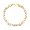 Thumbnail Image 1 of Diamond-Cut Laurel Wreath Link Bracelet in Hollow 10K Two-Tone Gold