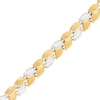 Thumbnail Image 2 of Diamond-Cut Laurel Wreath Link Bracelet in Hollow 10K Two-Tone Gold