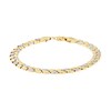 Thumbnail Image 4 of Diamond-Cut Laurel Wreath Link Bracelet in Hollow 10K Two-Tone Gold