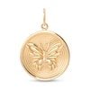 Thumbnail Image 1 of Butterfly Disc Necklace Charm in Solid 14K Gold