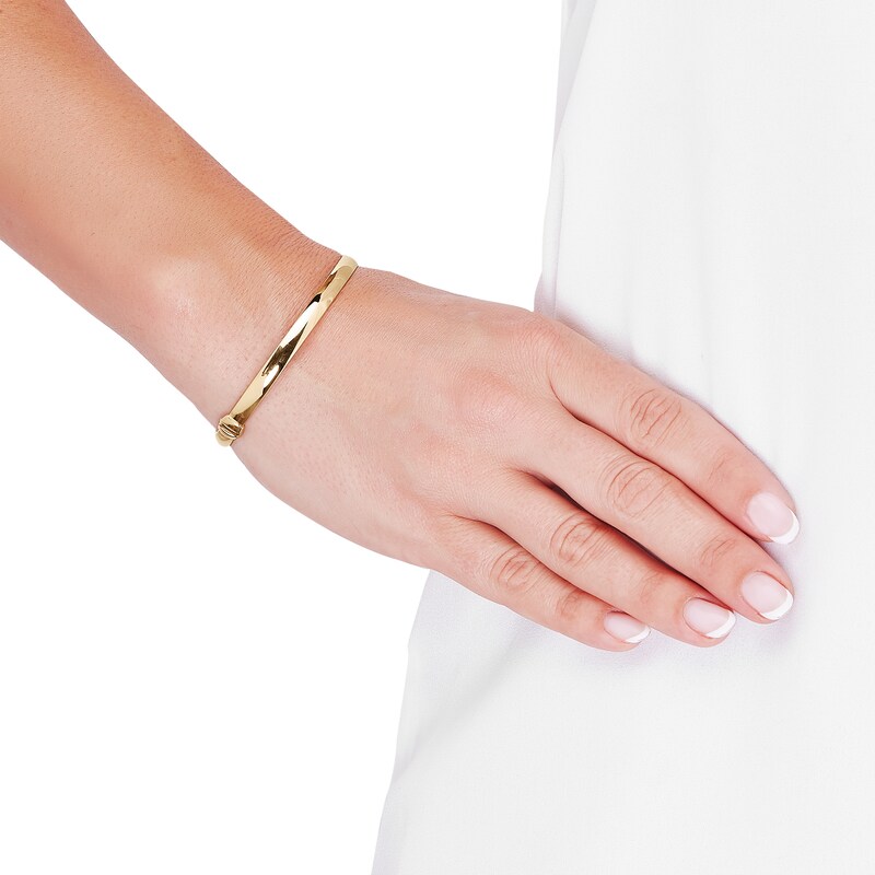5.0mm Bangle Bracelet in Hollow 14K Gold