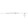 Thumbnail Image 3 of Cross Beaded Chain Anklet in 14K White Gold - 10"