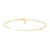 Thumbnail Image 1 of 2.7mm Mariner Chain Bar Station Anklet in Hollow 10K Gold - 10"