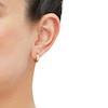 Thumbnail Image 2 of Diamond-Cut Huggie Hoop Earrings in Solid 10K Gold