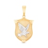 Thumbnail Image 1 of Eagles Shield Necklace Charm in Solid 14K Two-Tone Gold