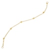 Thumbnail Image 1 of Bead Station Bracelet in Hollow 10K Gold - 7.5"