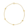 Thumbnail Image 3 of Bead Station Bracelet in Hollow 10K Gold - 7.5"
