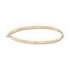Thumbnail Image 1 of 3.0mm Diamond-Cut Oval Flex Bangle Bracelet in Hollow 10K Gold – 7.5"