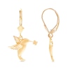 Thumbnail Image 1 of Hummingbird Dangle Earrings in Solid 14K Gold