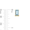 Thumbnail Image 3 of Emerald-Cut Aquamarine Solitaire Stud Earrings in 10K Gold