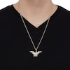 Thumbnail Image 2 of Diamond-Cut Eagle Necklace in Hollow 10K Gold - 22"