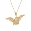 Thumbnail Image 4 of Diamond-Cut Eagle Necklace in Hollow 10K Gold - 22"