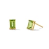 Thumbnail Image 1 of Emerald-Cut Peridot Solitaire Stud Earrings in 10K Gold