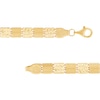 Thumbnail Image 3 of 4.5mm Diamond-Cut Square Link Bracelet in Semi-Solid 10K Gold - 7.5"