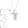 Thumbnail Image 2 of 0.50 CT. T.W. Certified Lab-Grown Diamond Cross Pendant in Sterling Silver (F/VS2)