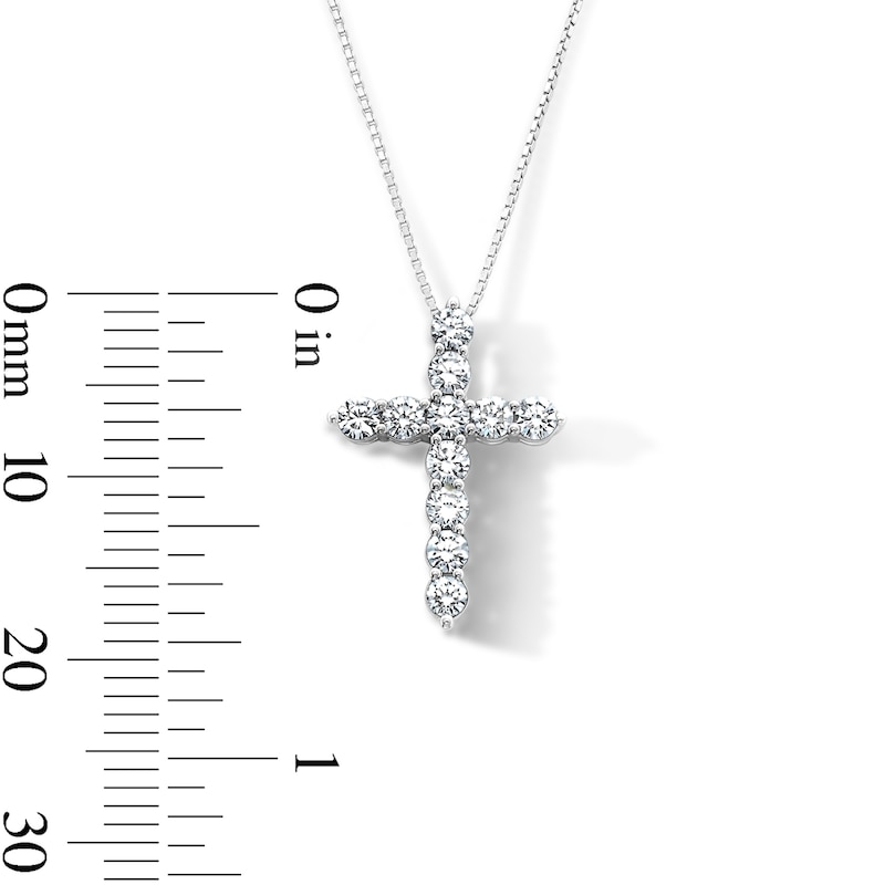0.50 CT. T.W. Certified Lab-Grown Diamond Cross Pendant in Sterling Silver (F/VS2)