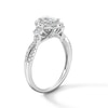 Thumbnail Image 4 of 1.00 CT. T.W. Oval Certified Lab-Grown Diamond Frame Engagement Ring in 10K White Gold (F/VS2)
